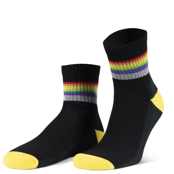 Reflektierende Socken - Black rainbow (short) Online-Verkauf